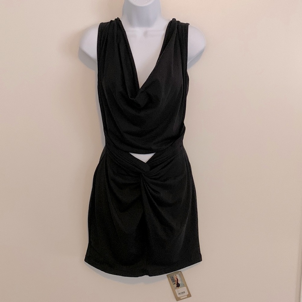 Espiral Cowl Neck Mini Dress